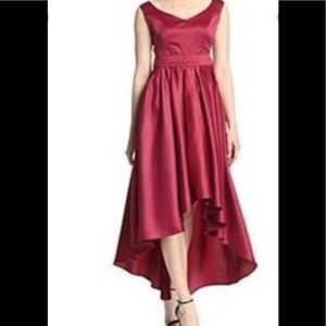 NWT Gracia burgundy high low dress
